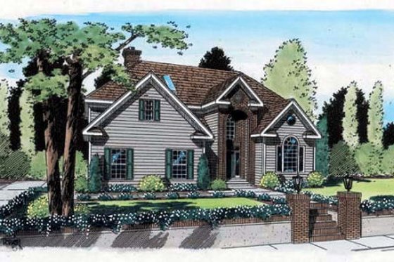 Exterior - Front Elevation for Contemporary House Plan #312-152 - 3 bed, 2.5 bath