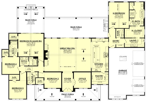 Farmhouse Floor Plan - Main Floor Plan #430-406
