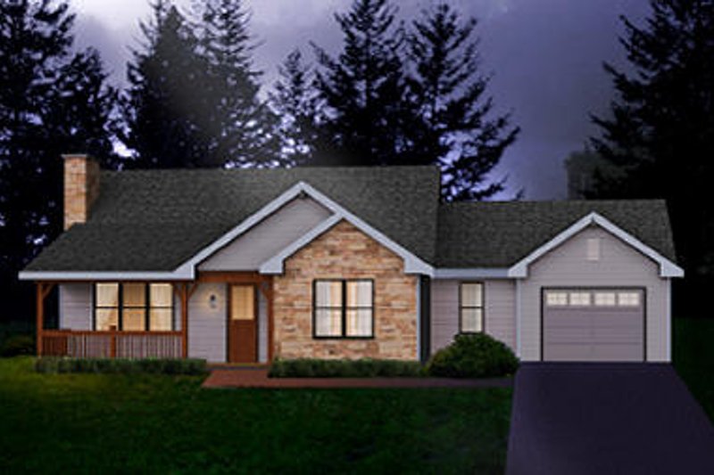 Architectural House Design - Country Exterior - Front Elevation Plan #22-508