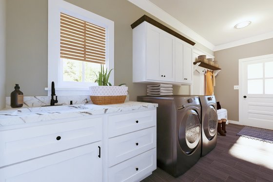 Interior - Laundry for Farmhouse House Plan #44-276 - 3 bed, 2 bath