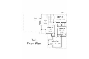 Floor Plan - Upper Floor House Plan #329-375 - 4 bed, 2.5 bath
