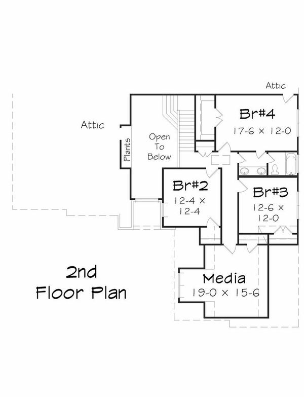 Floor Plan - Upper Floor Plan #329-375