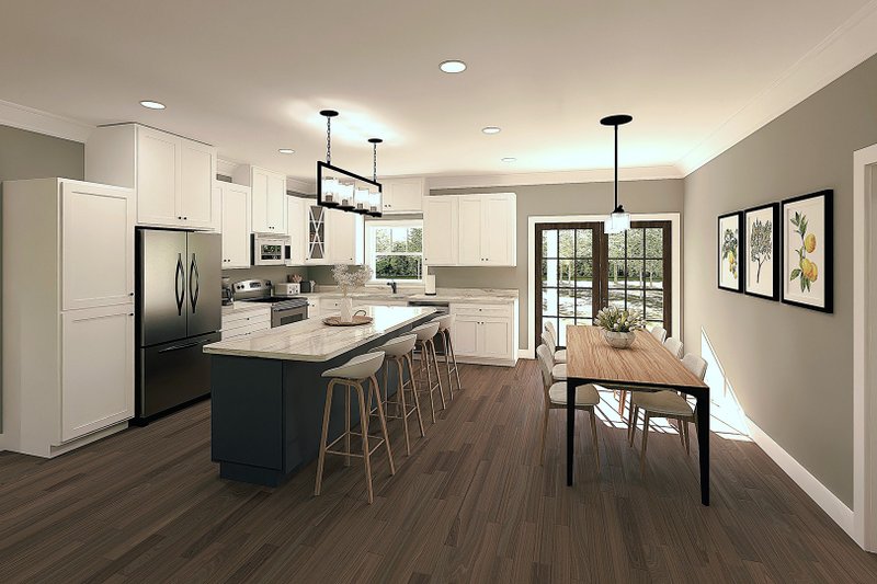 Home Plan - Interior - Kitchen 1 for Barndominium House Plan #44-294 - 4 bed, 3 bath