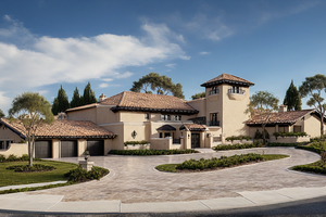 Mediterranean Exterior - Front Elevation Plan #515-26