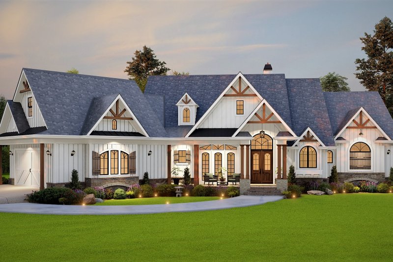 House Design - Craftsman Exterior - Front Elevation Plan #54-571