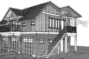 Exterior - Other Elevation 3 for Farmhouse House Plan #1101-51 - 2 bed, 1 bath