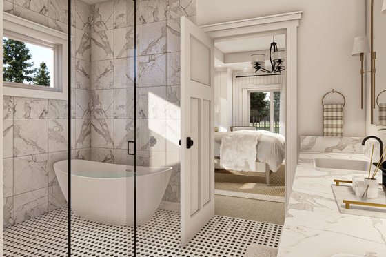 Interior - Master Bathroom 2 for Cottage House Plan #455-116 - 2 bed, 2.5 bath