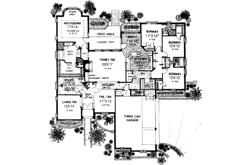 Home Plan - Floor Plan - Main Floor for European House Plan #310-864 - 4 bed, 3.5 bath