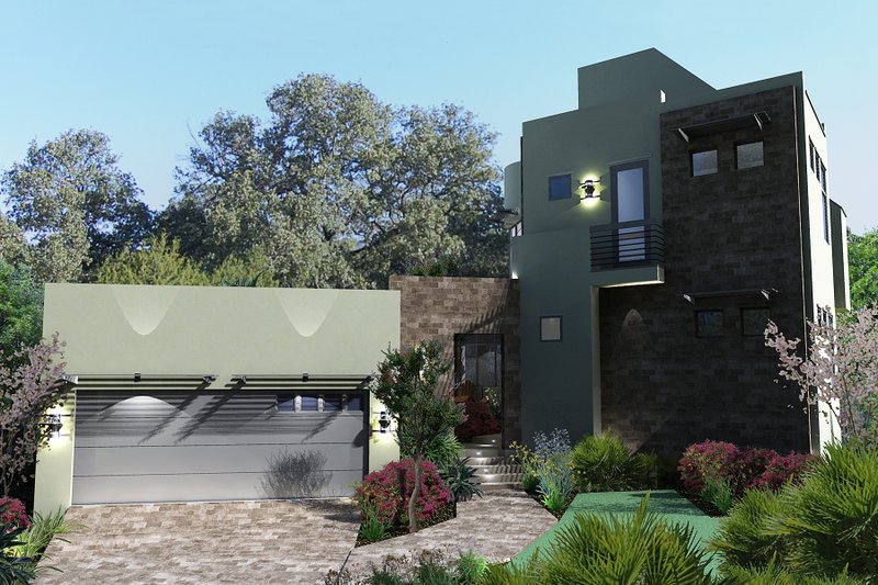 House Blueprint - Modern Exterior - Front Elevation Plan #120-169