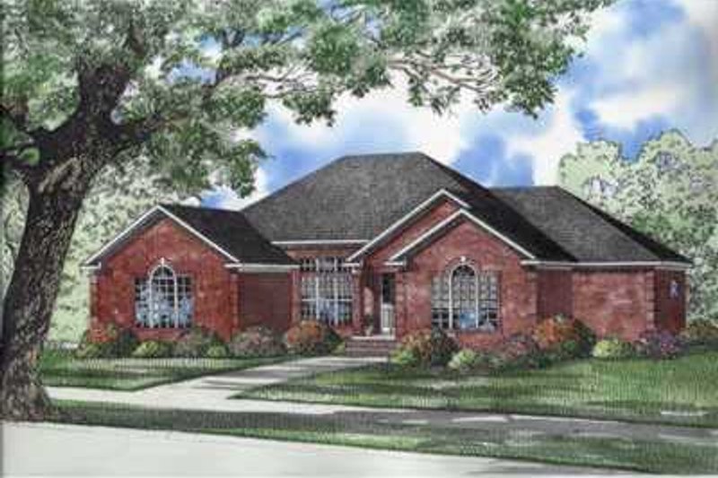 Architectural House Design - Southern Exterior - Front Elevation Plan #17-527