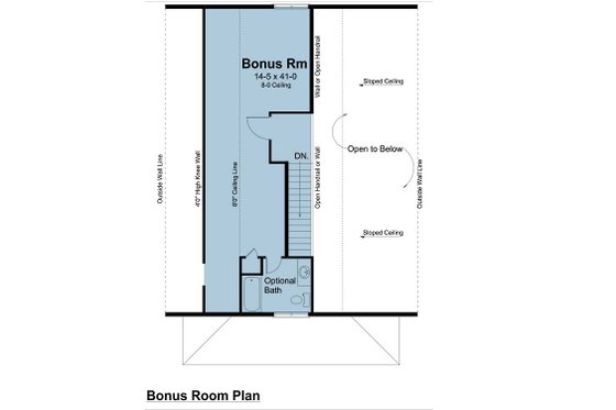 Floor Plan - Upper Floor for Traditional House Plan #1124-1 - 3 bed, 2 bath