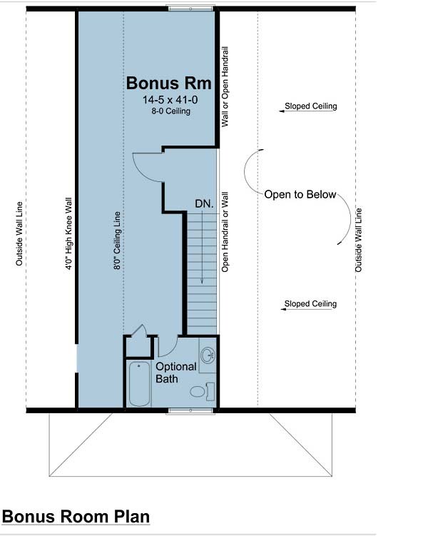 House Plan Design - Floor Plan - Upper Floor for Cottage House Plan #1124-1 - 3 bed, 2 bath