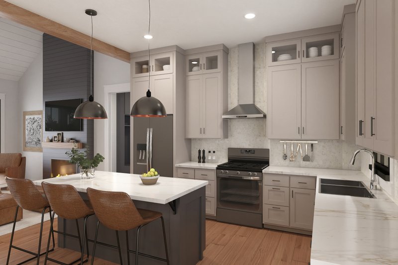 Home Plan - Interior - Kitchen for Farmhouse House Plan #430-362 - 3 bed, 2 bath
