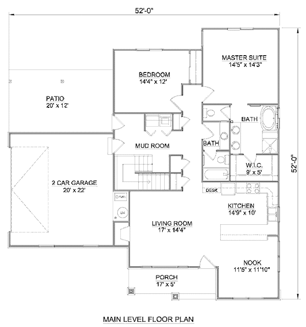Ranch Floor Plan - Main Floor Plan #116-266