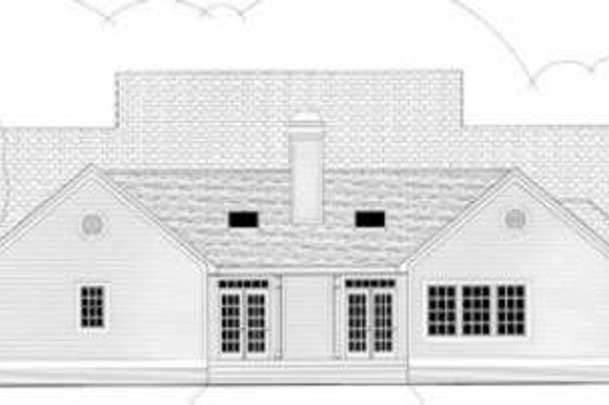 Exterior - Rear Elevation for Traditional House Plan #406-108 - 6 bed, 4.5 bath