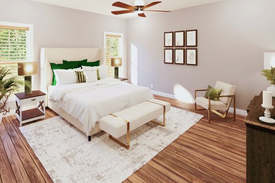 Interior - Master Bedroom for Barndominium House Plan #44-291 - 3 bed, 2.5 bath