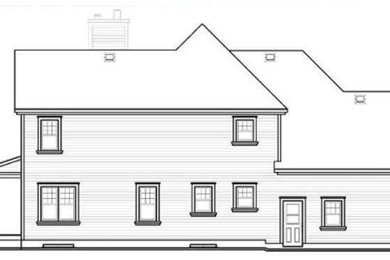Exterior - Rear Elevation for Country House Plan #23-744 - 3 bed, 2.5 bath