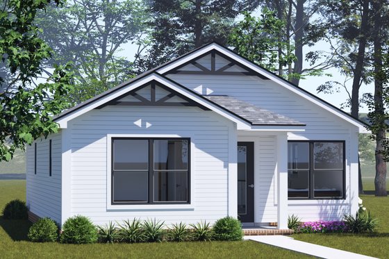 Exterior - Other Elevation 3 for Cottage House Plan #513-2393 - 2 bed, 1 bath