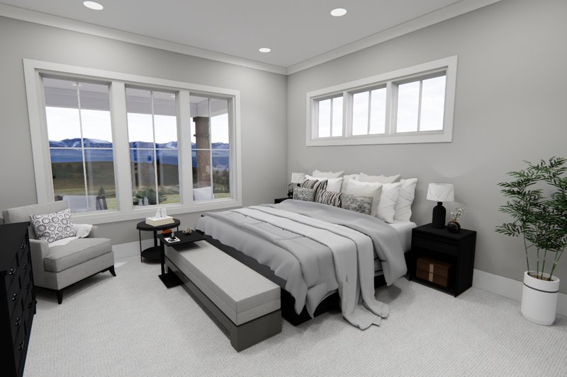 Architectural House Design - Interior - Master Bedroom for Farmhouse House Plan #51-1263 - 3 bed, 3.5 bath