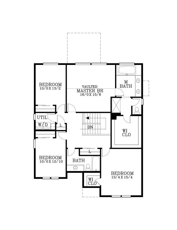 House Blueprint - Craftsman Floor Plan - Upper Floor Plan #53-650