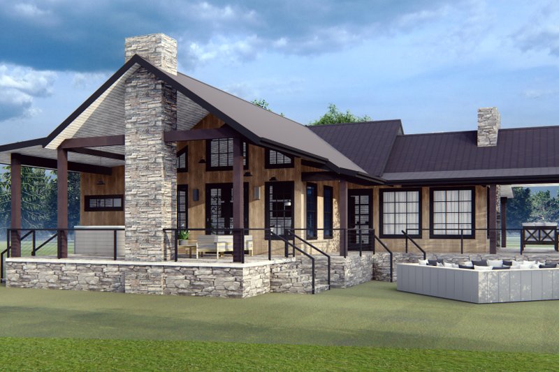 House Blueprint - Photo 4 for Cabin House Plan #1109-10 - 1 bed, 1 bath