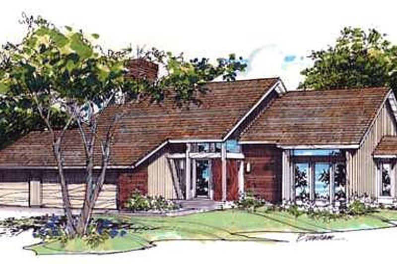 Dream House Plan - Modern Exterior - Front Elevation Plan #320-428
