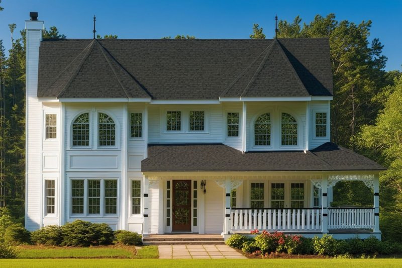 Architectural House Design - Farmhouse Exterior - Front Elevation Plan #3-194