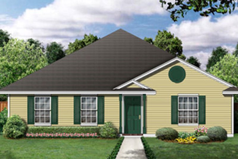 House Blueprint - Ranch Exterior - Front Elevation Plan #84-473