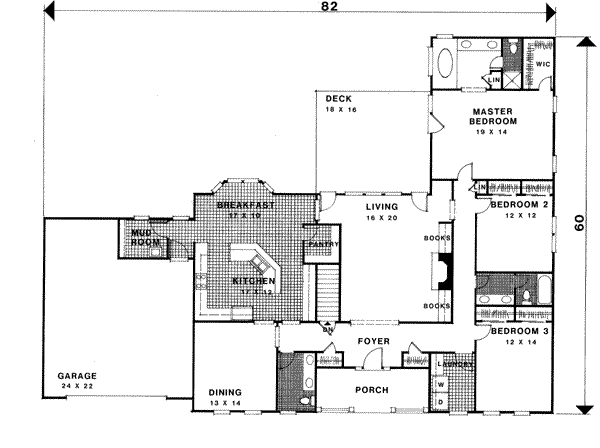 Architectural House Design - Traditional Floor Plan - Main Floor Plan #56-187