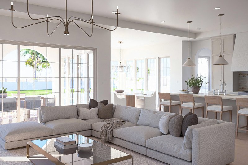 Dream House Plan - Interior - Family Room for Beach House Plan #455-810 - 5 bed, 7 bath