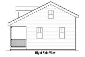 Exterior - Other Elevation 1 for Bungalow House Plan #915-9 - 1 bed, 1 bath