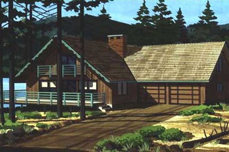 Dream House Plan - Cabin Exterior - Front Elevation Plan #320-297