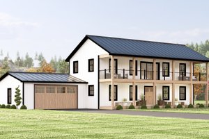 Barndominium Exterior - Front Elevation Plan #1064-338