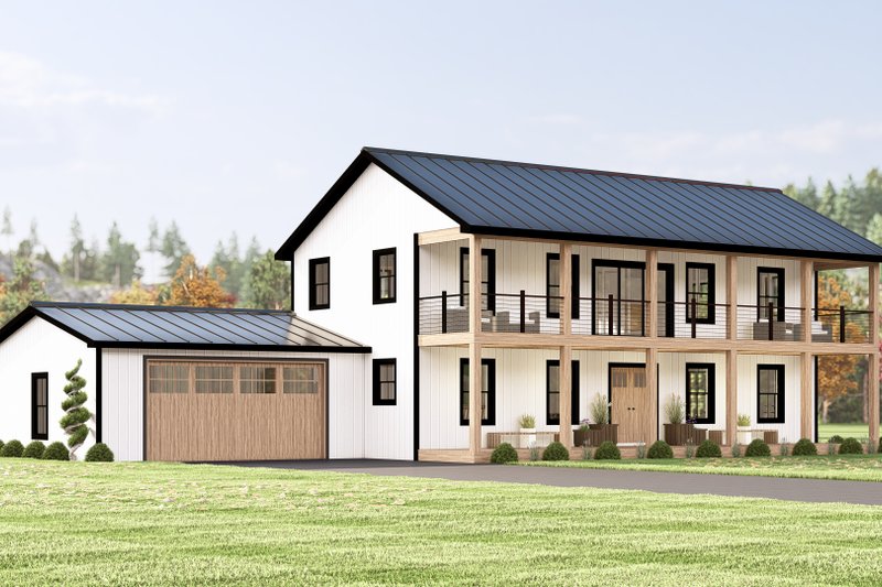 Dream House Plan - Barndominium Exterior - Front Elevation Plan #1064-338