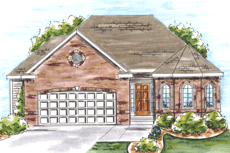 Dream House Plan - Exterior - Front Elevation 4 for Traditional House Plan #20-1600 - 2 bed, 2 bath