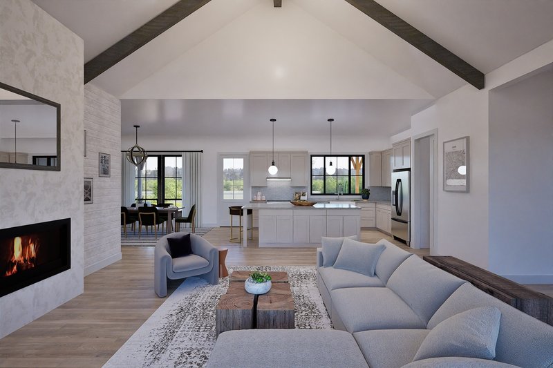 Home Plan - Interior - Family Room 3 for Farmhouse House Plan #1105-13 - 3 bed, 2.5 bath