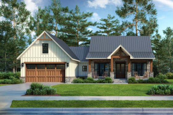 Exterior - Front Elevation 3 for Farmhouse House Plan #430-356 - 3 bed, 2.5 bath