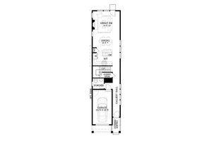 Floor Plan - Main Floor for Craftsman House Plan #53-488 - 3 bed, 2.5 bath