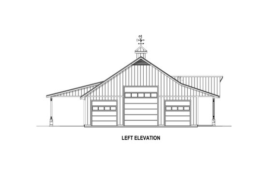 Exterior - Other Elevation 3 for Barndominium House Plan #1084-13 - 3 bed, 2.5 bath