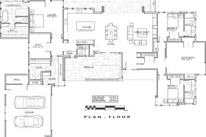 Floor Plan - Main Floor for Modern House Plan #892-14 - 3 bed, 3.5 bath