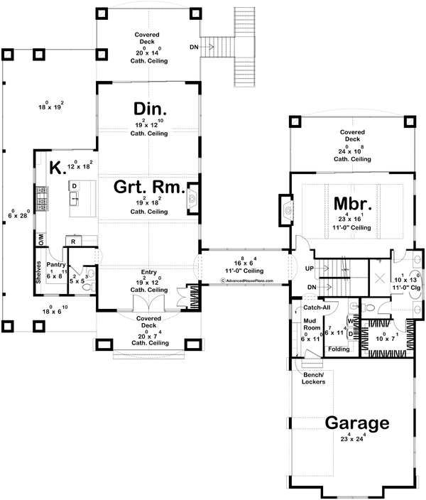 European Floor Plan - Main Floor Plan #455-361