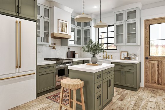 Interior - Kitchen for Traditional House Plan #54-600 - 4 bed, 4 bath