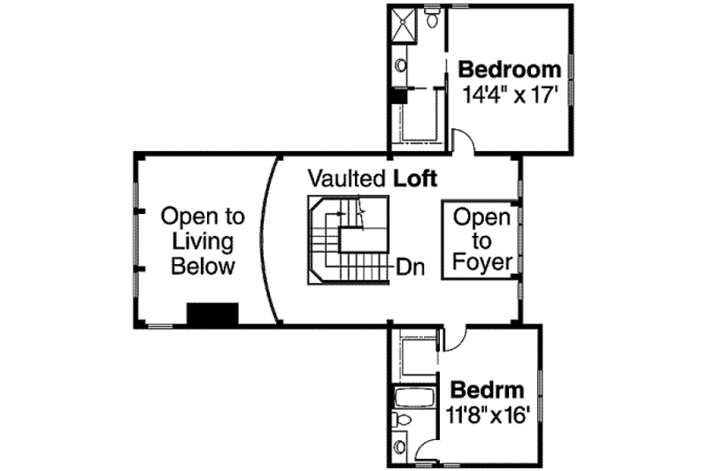 Home Plan - Floor Plan - Upper Floor for European House Plan #124-586 - 3 bed, 3.5 bath