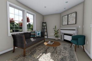 Interior - Family Room for Ranch House Plan #1060-28 - 2 bed, 2 bath