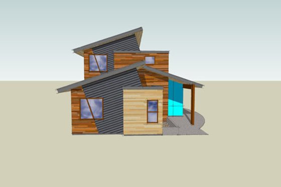 Exterior - Other Elevation 1 for Modern House Plan #518-1 - 3 bed, 2 bath