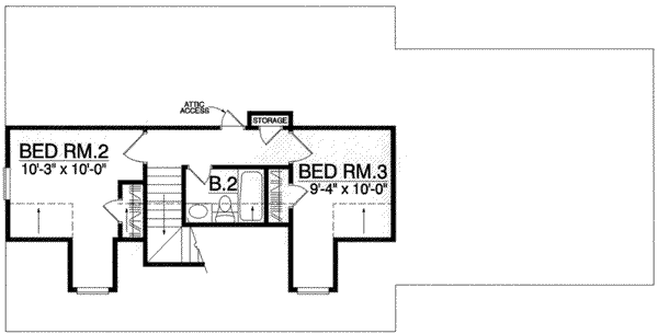 Southern Floor Plan - Upper Floor Plan #40-347
