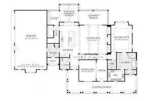 Floor Plan - Main Floor for Farmhouse House Plan #927-988 - 4 bed, 3.5 bath