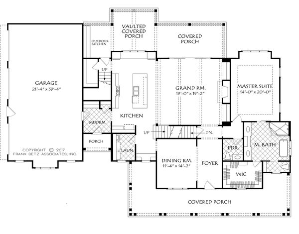 Farmhouse Floor Plan - Main Floor Plan #927-988