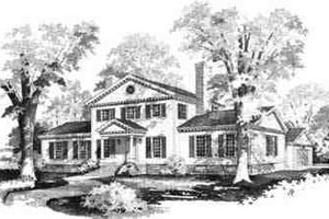 Colonial Exterior - Front Elevation Plan #72-206