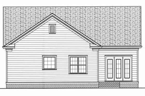 Exterior - Rear Elevation for Colonial House Plan #413-790 - 3 bed, 2 bath
